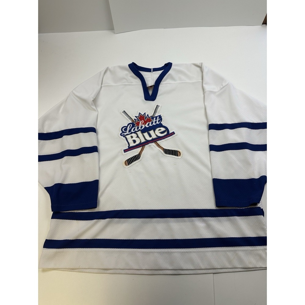 VINTAGE 1990'S CCM LABATT BLUE BEER HOCKEY JERSEY MEN'S XL Canadian